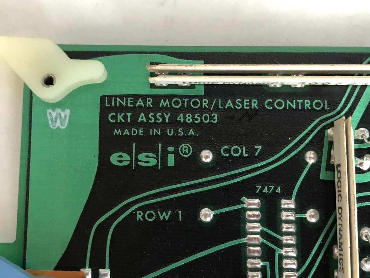 Esi Linear Motor/ Laser Control Logic 900724,48503 Circuit Board Col 7 Esi,Dk