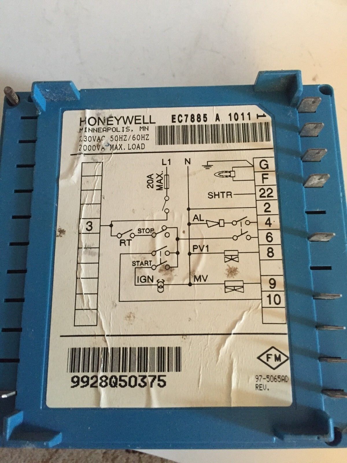 Honeywell Burner Control Ec7885a1011 ,Bi