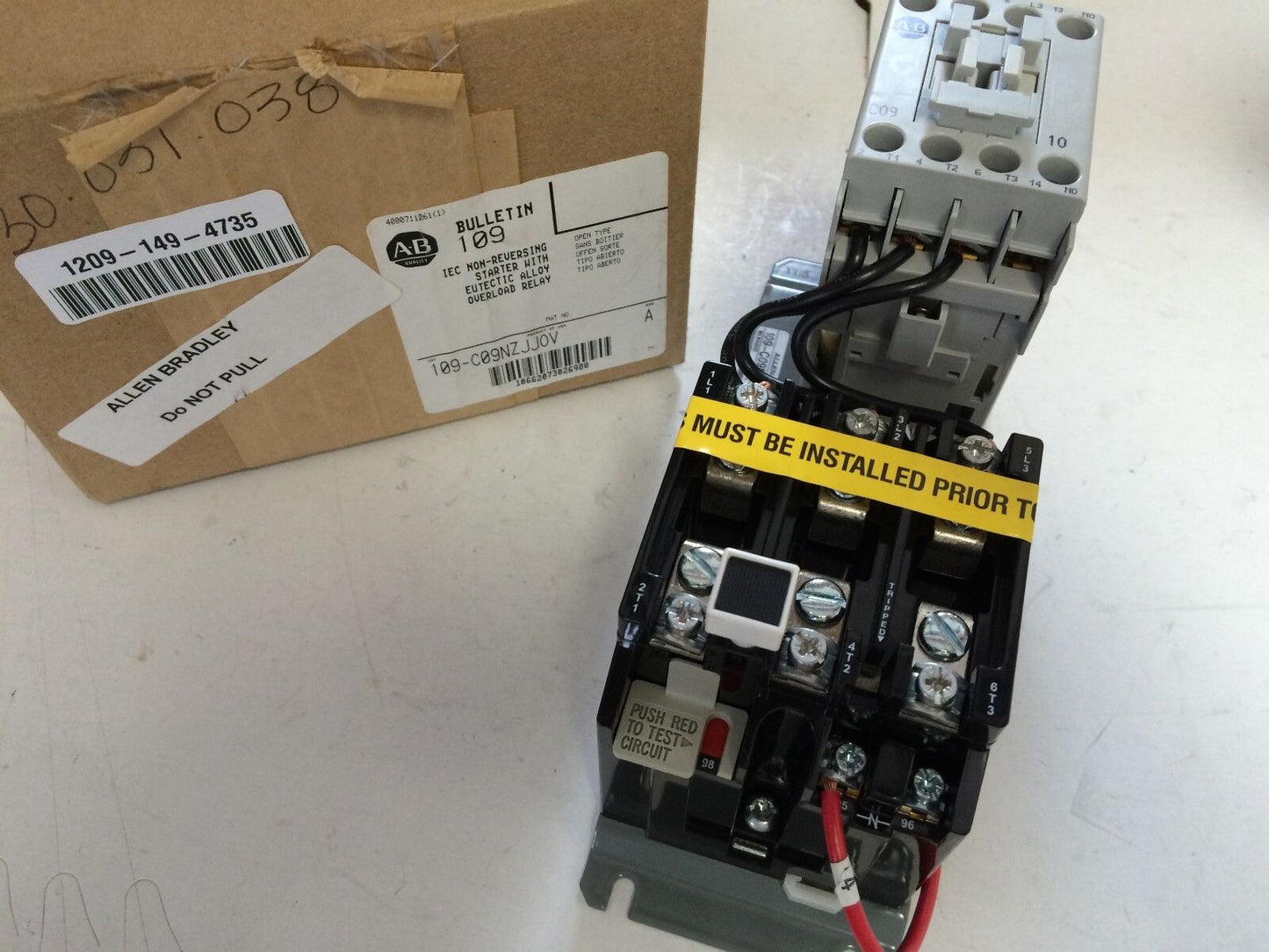 New Allen Bradley 109-C09nzjjov Iec Non-Reversing Starter,24Vdc,100-C09z*10,Fj