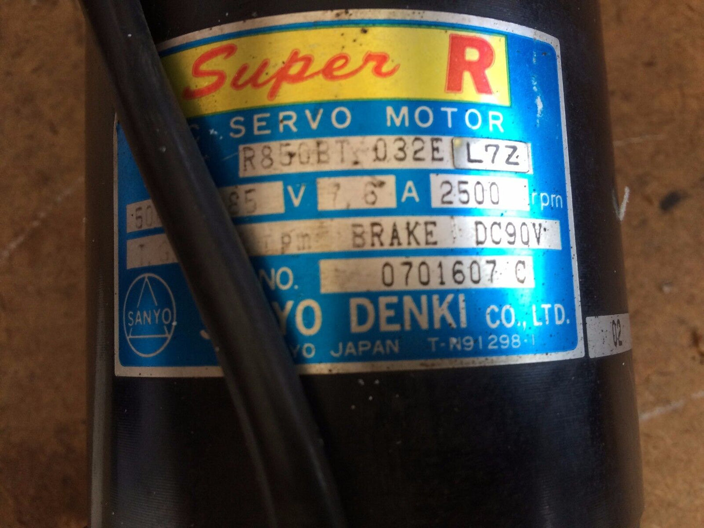 Sanyo Denki R850bt-032E L7z Dc Servo Motor,E680500c04 Encoder,R8g0bt,R850bt,Bh