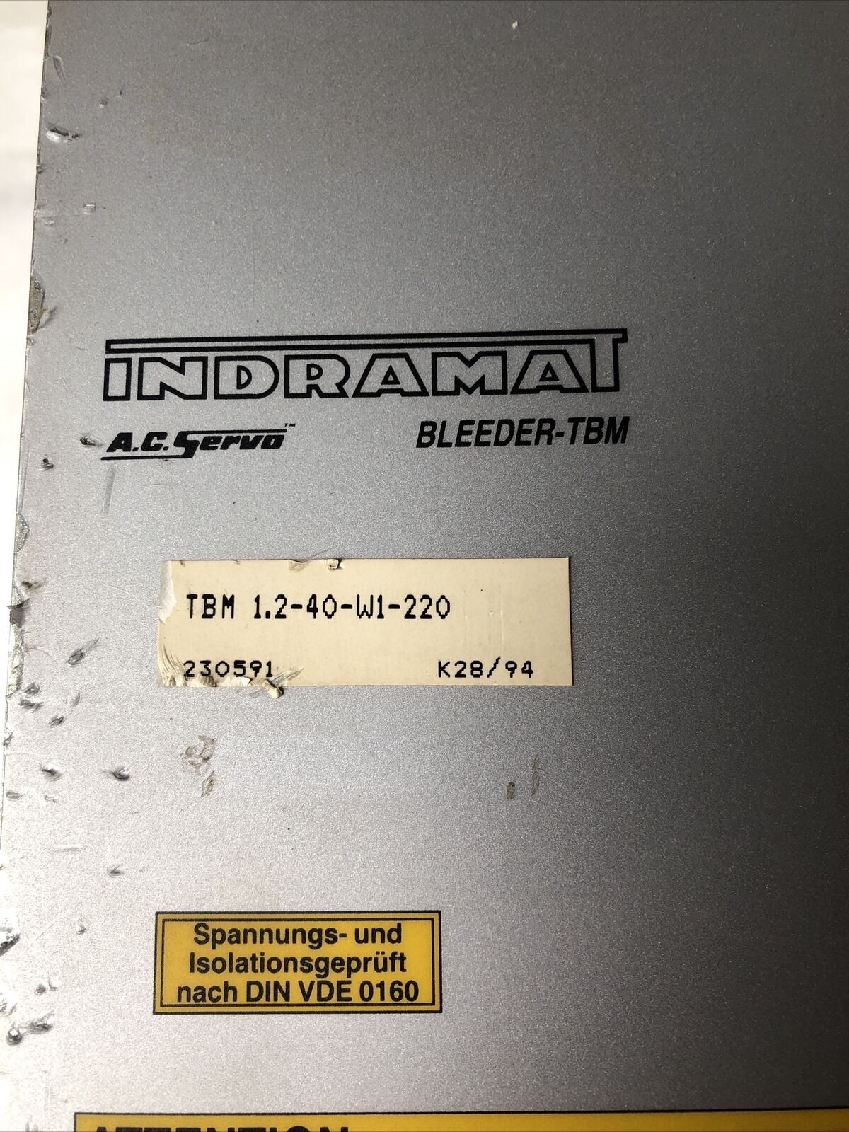 Indramat Tbm 1,2-40-W1-220,Tbm-Bleeder Tbm 1.2-40-W1-220 Ac Servo Drive,Fm