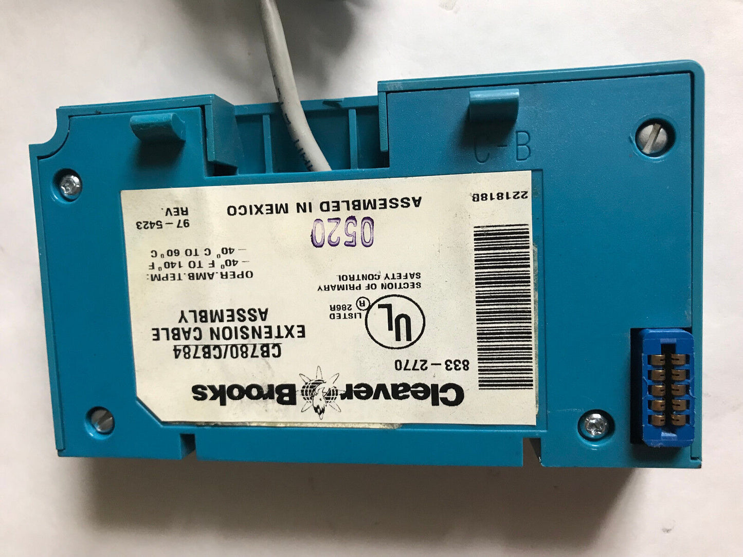 Cleaver Brooks 833-2770,Cb780/Cb784 Extension Cable Assembly,Si