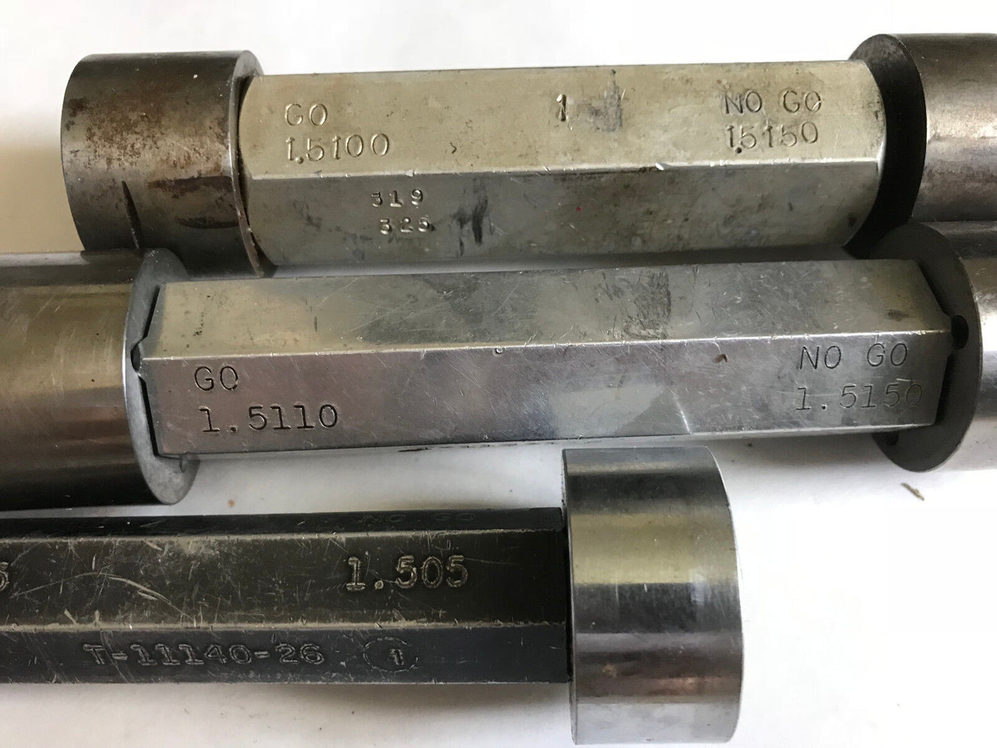 Lot The Pipe Machinery Go No Go Plug Gage 1.5110 1.5150 1.5100 1.5150 1.505,Ac
