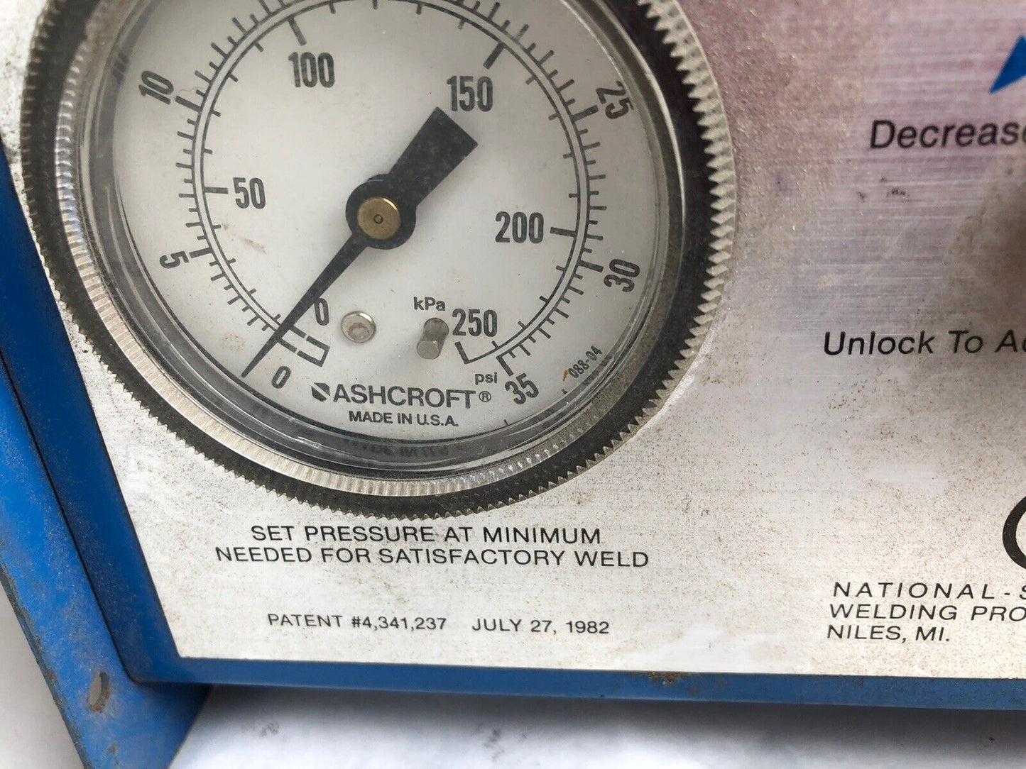 National Standard 16692 Inert Gas Control No Key, 100-Psi Npt 1/4",Hf