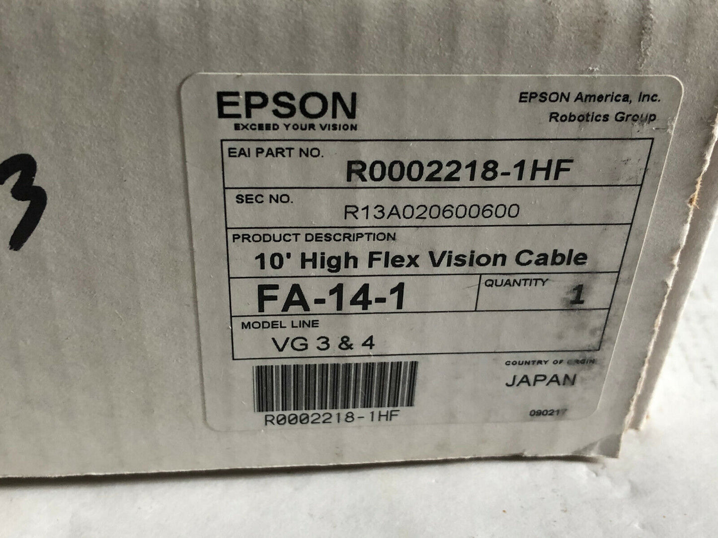 Intercon Mvcp-10-S,1 High Flex Vision Cable 10',Epson Fa-14-1,R0002218-1Hf,Bq,Dc