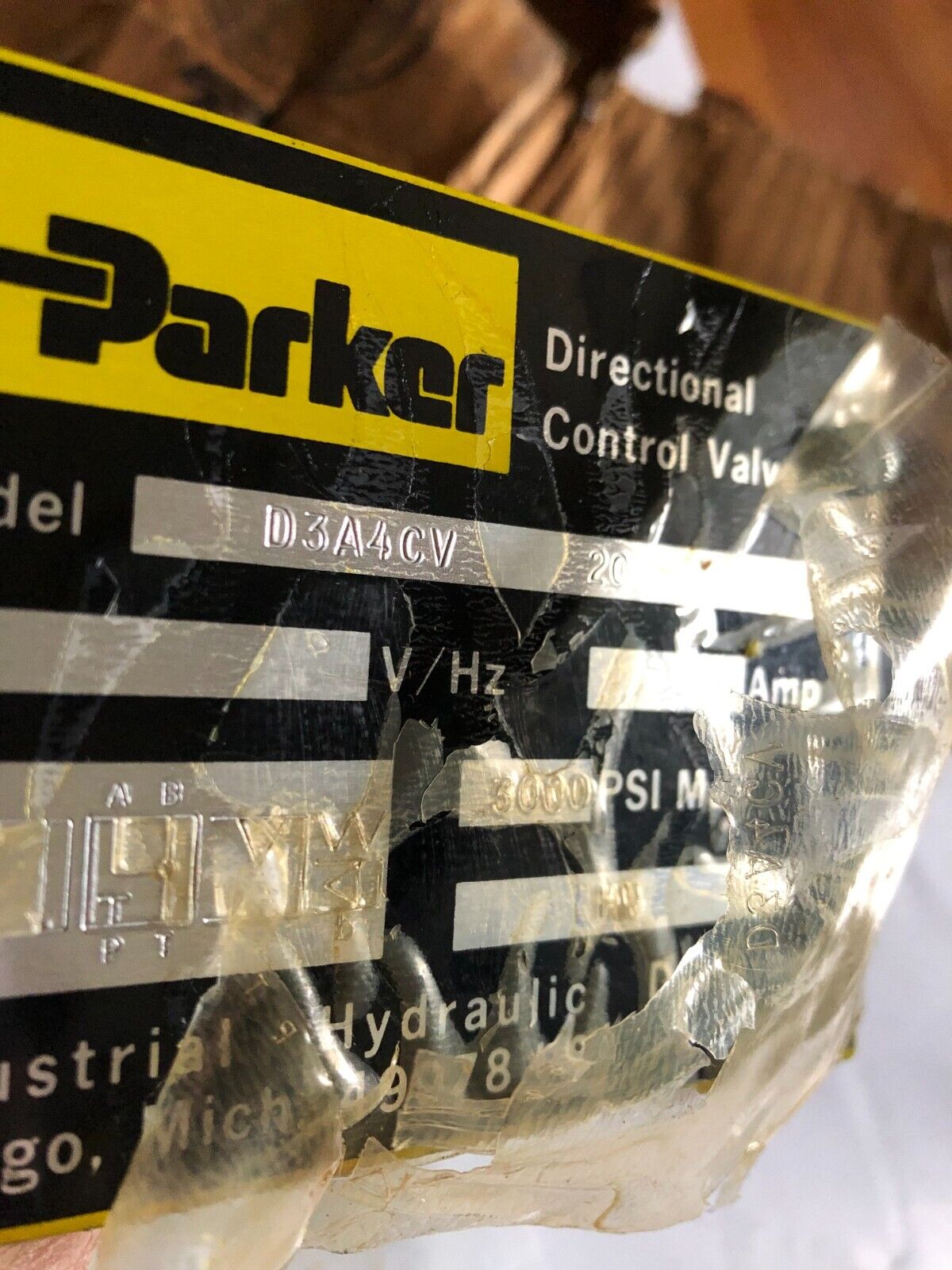 New Parker Hannifin D3a4cv 20 High Performance Directional Control Valve,Ak