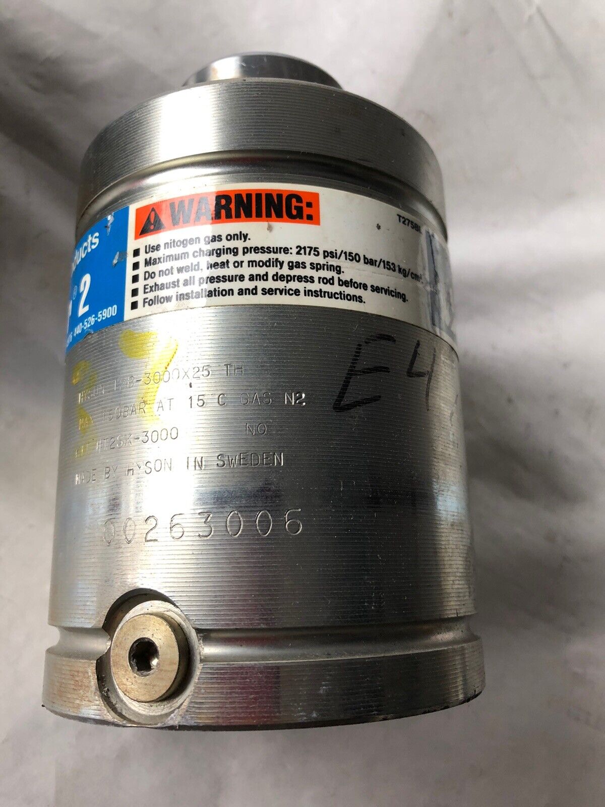 New Hyson T2b-3000X25 Th Tanker 2,T2sk-3000 Nitrogen Gas Spring,Ck