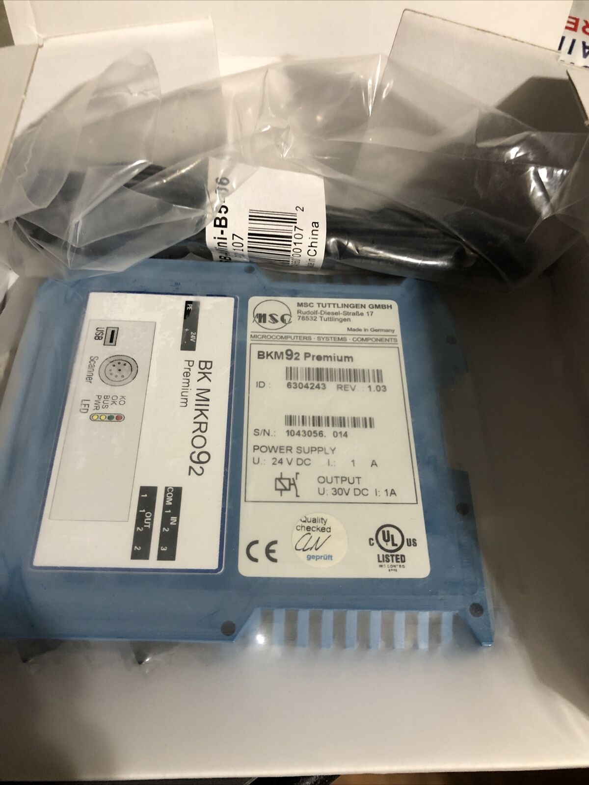 New Bk Mikro Bkm92 Premium,6304243 Rev 1.03,Bk Micro92 Premium,Fk,Fc