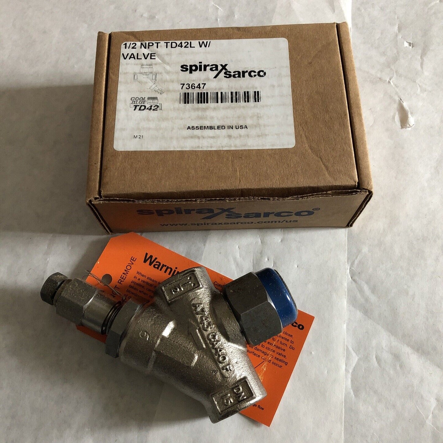 Spirax Sarco Td42l M21 W/ Blowdown Valve Thermodynamic 1/2” Steel Steam Trap,Bl