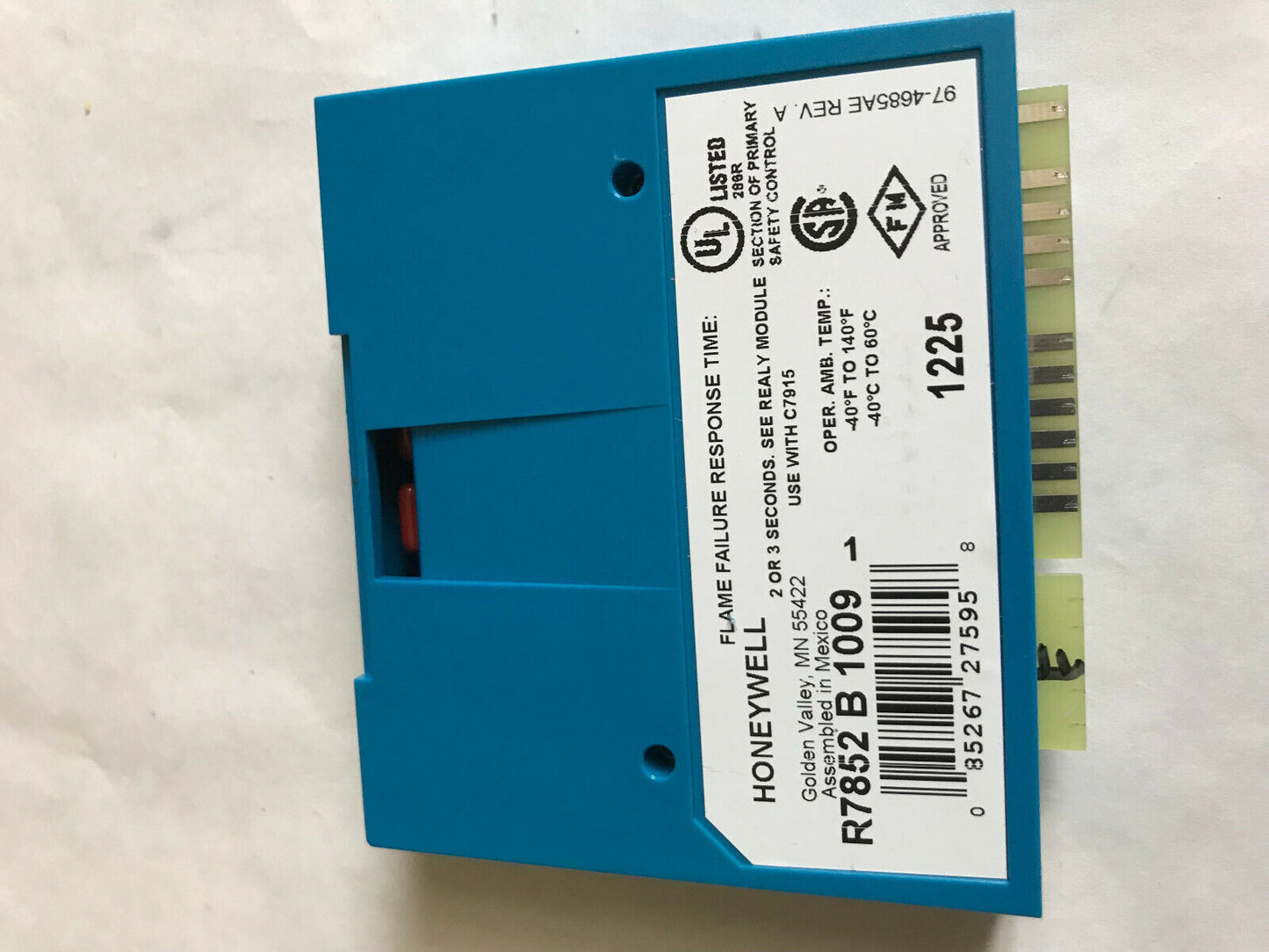 Honeywell R7852 B 1009 Dynamic Ampli-Check Infrared Flame Amplifier,R7852b,Cx,St
