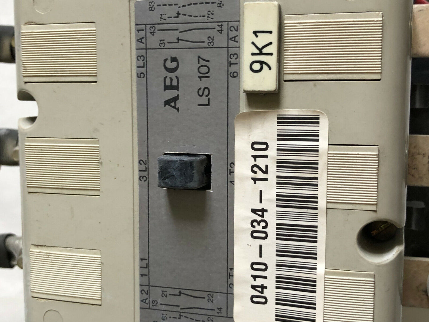 Aeg Ls 107 Contactor, 135 A, 600 V, 3-Pole Hs107,Bs