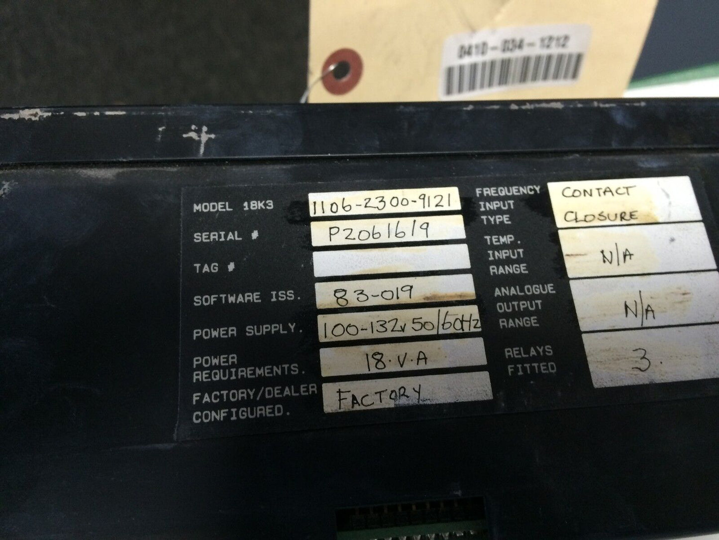 Kdg 18K3 1106-2300-9121 Batch Controller, 100-132 V (Parts Or Repair Only!!!),Ce