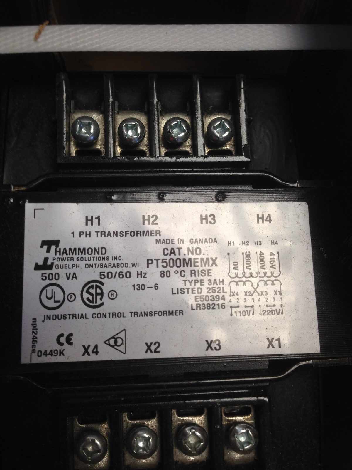 New Hammond Pt500memx Gfc Hammond 1Ph Transformer,Eg