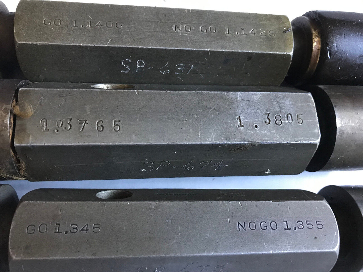 Lot The Pipe Machinery Go No Go Plug Gage 1.345,1.355,1.3765,1.3805,1.1406,Sa