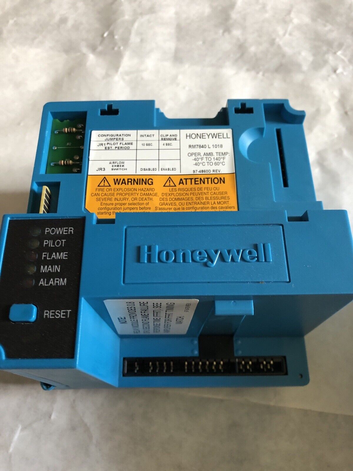 Honeywell Rm7840 L1018 Burner, Rm7840l1018,(One Balt Is Damaged But Works),Bl
