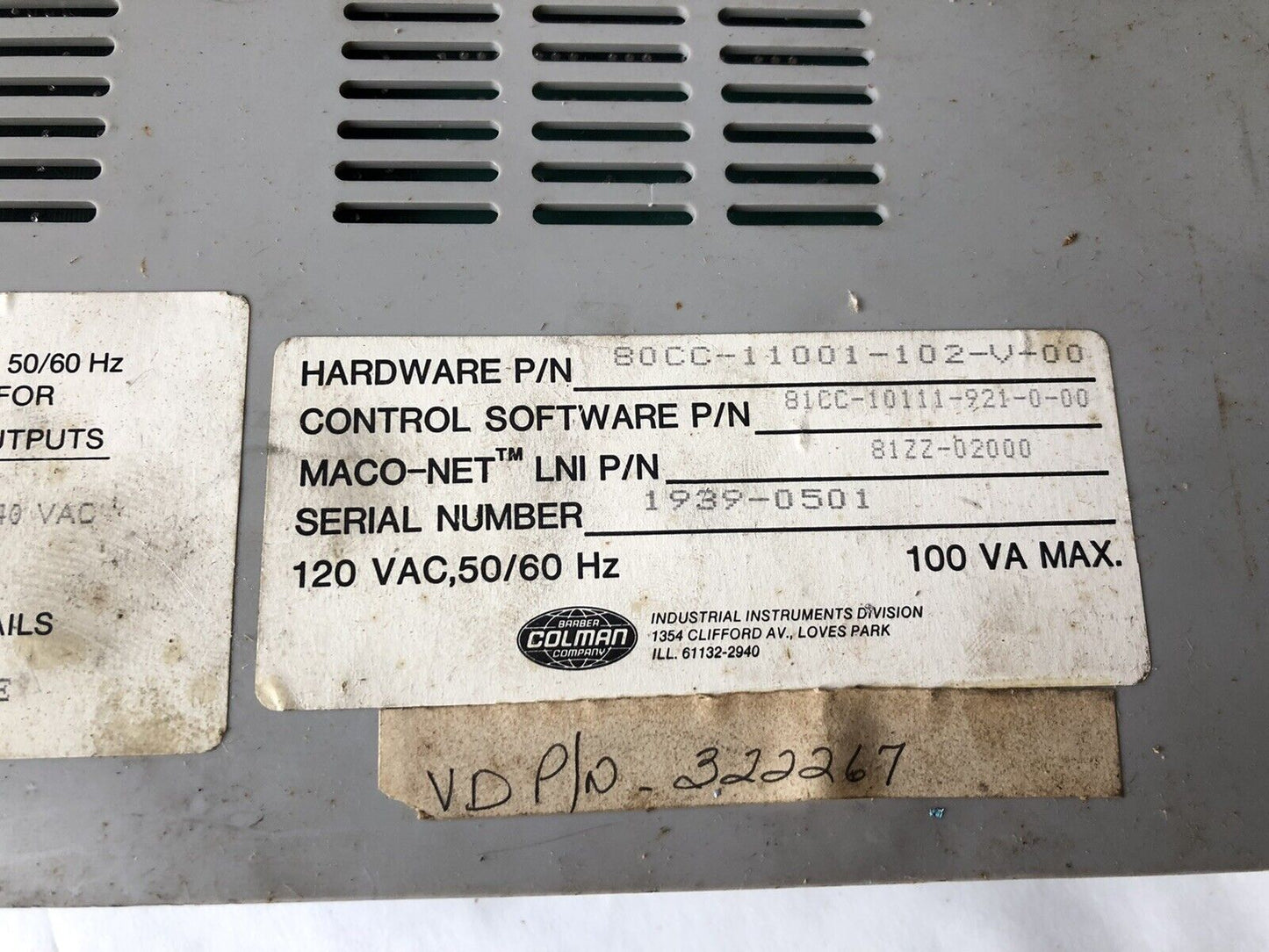 Colman Maco Pac Seq.Mod2,80Cc-11001-102-V-00 81Zz-02000,81Cc10111921000,Dk