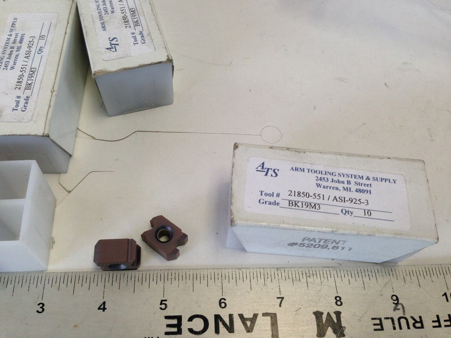 Lot 40 Arm Tooling 21850-551/Asi-925-3 Dual Edge Carbide Inserts,Ats Bk19m3,Ez