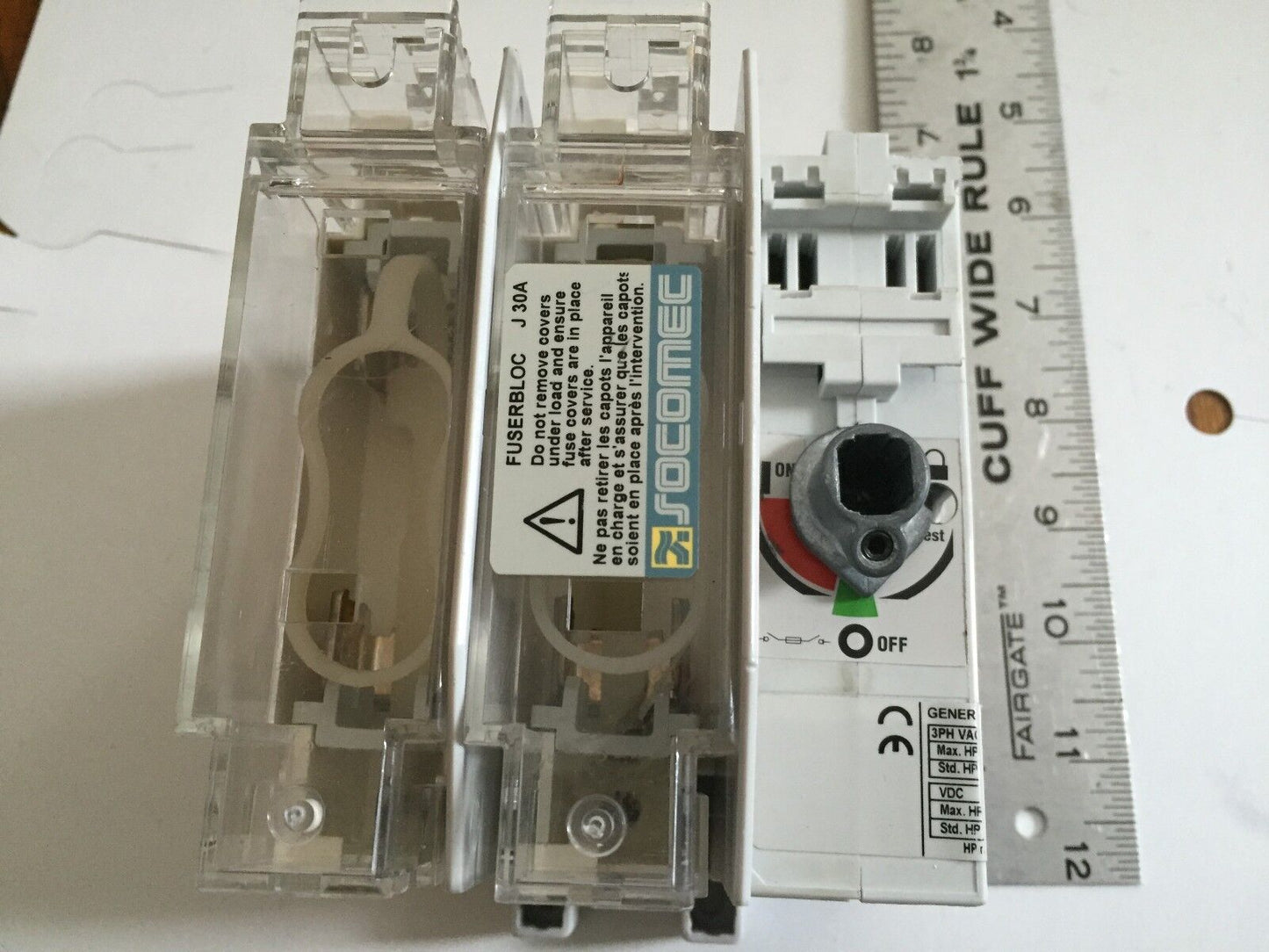 New Mixed Lot 2 Socomec Fuserbloc Socomec Switch 30A,J30a 600Vac 3Ph 250V,Ec