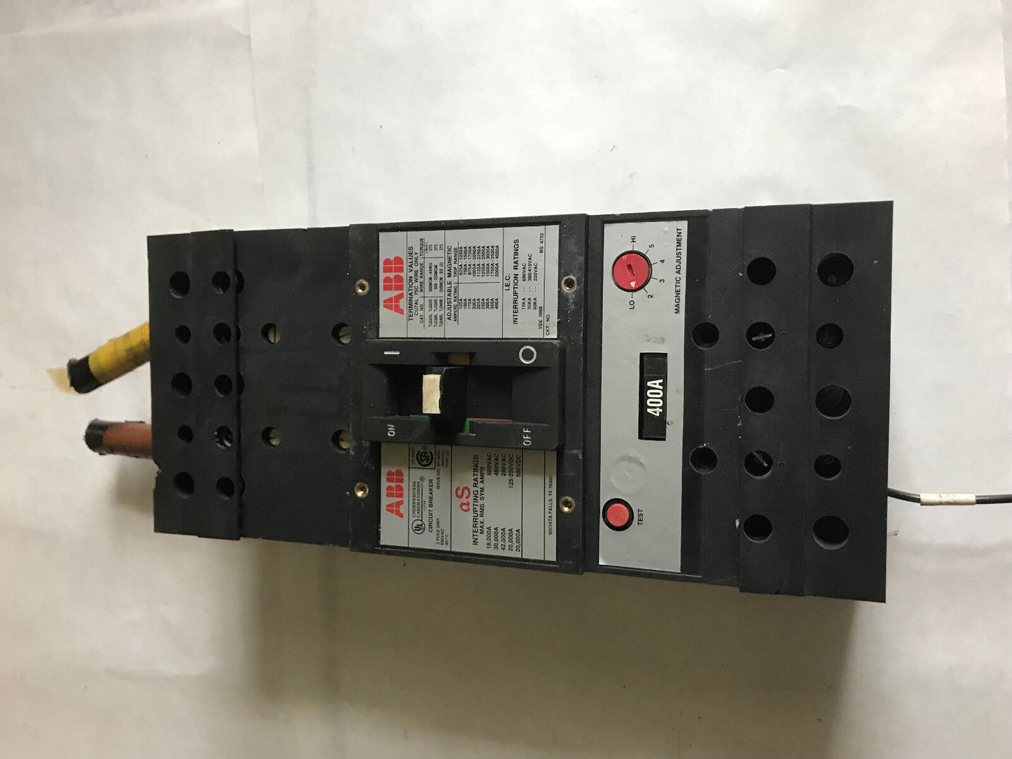 Abb Sp-9954 Circuit Breaker,400 A,3-Pole,600 Vac/250 Vdc,Abb Js,Cu7al 75C,Ta,Aa