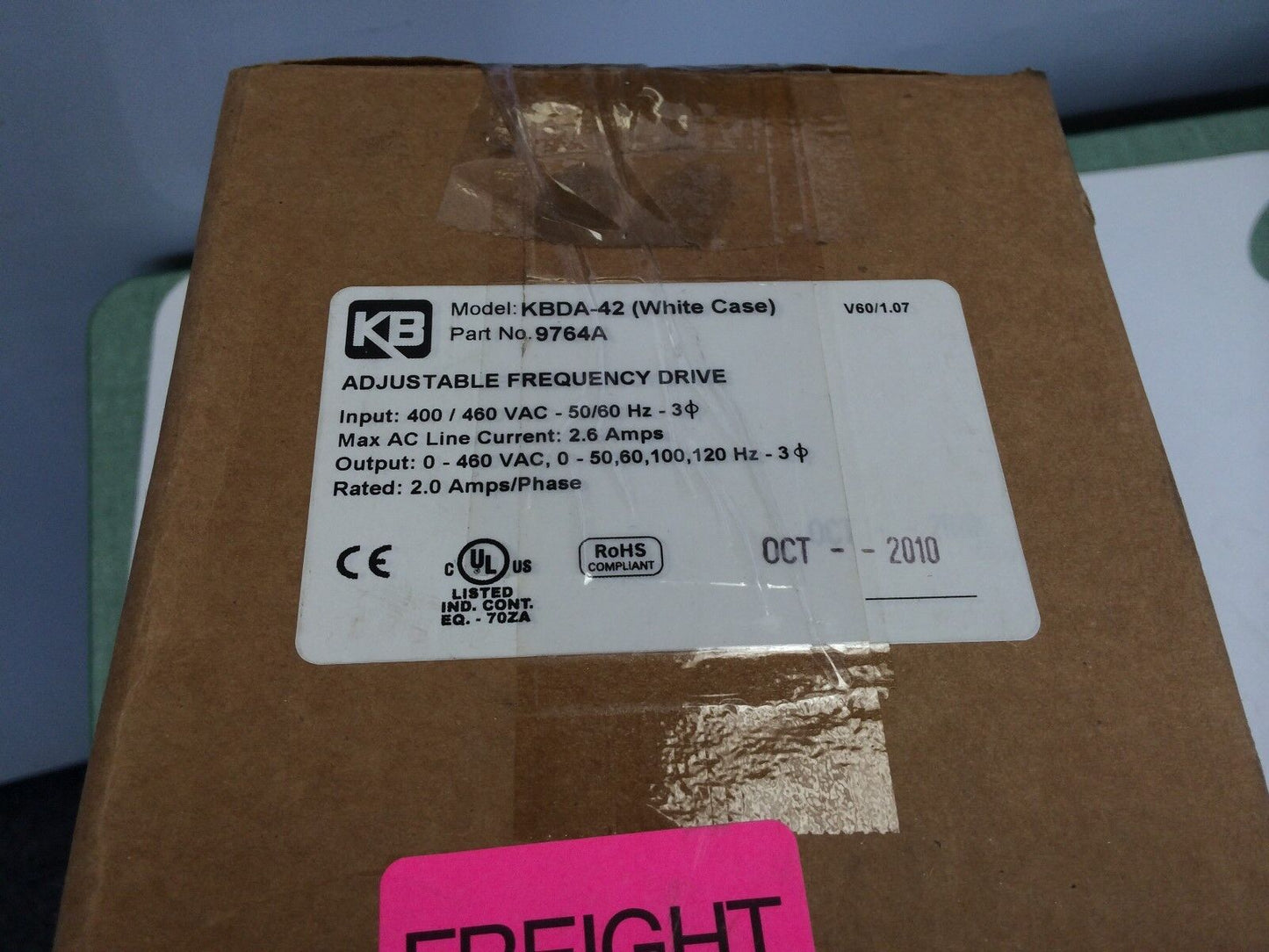 Kb Kbda-42,9764A Ac Motor Speed Control/Adjustable Drive,Genesis Nema 4X/Ip65,Bb