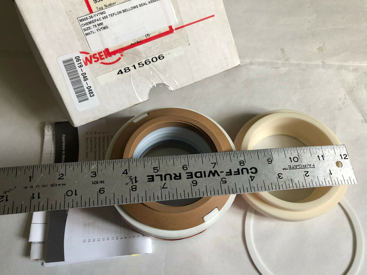 Flowserve 955-36-12190 Teflon Bellows Seal Assembly,0942 3630 0-1,Ht#38275,Sk