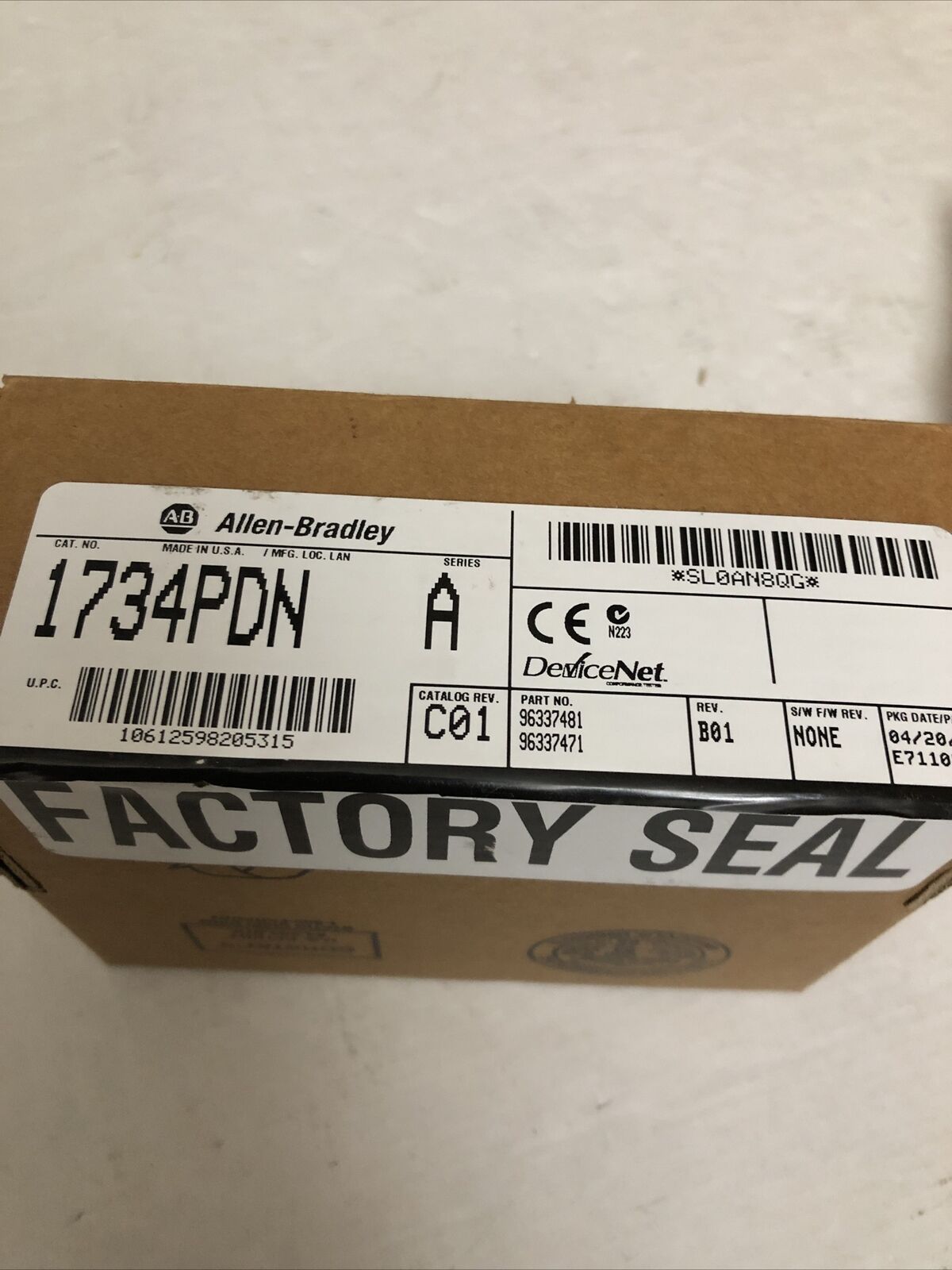 New Allen Bradley 1734-Pdn Point 1/O ,Cx