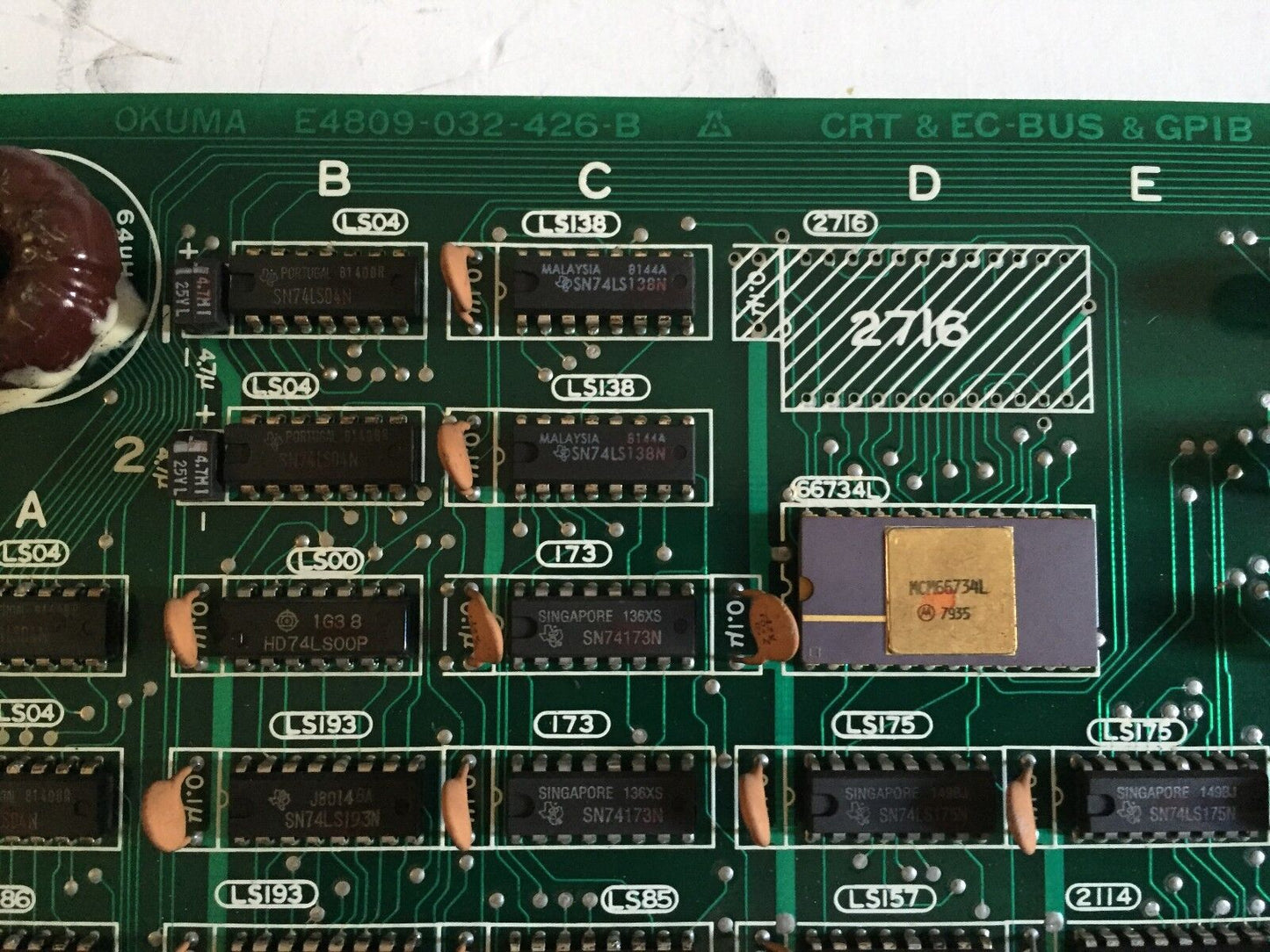 Okuma Osp Crt & Ec-Bus & Gpib E-4809-032-426-B 1911-0248-15-14 Board,Crt 1F,Bs