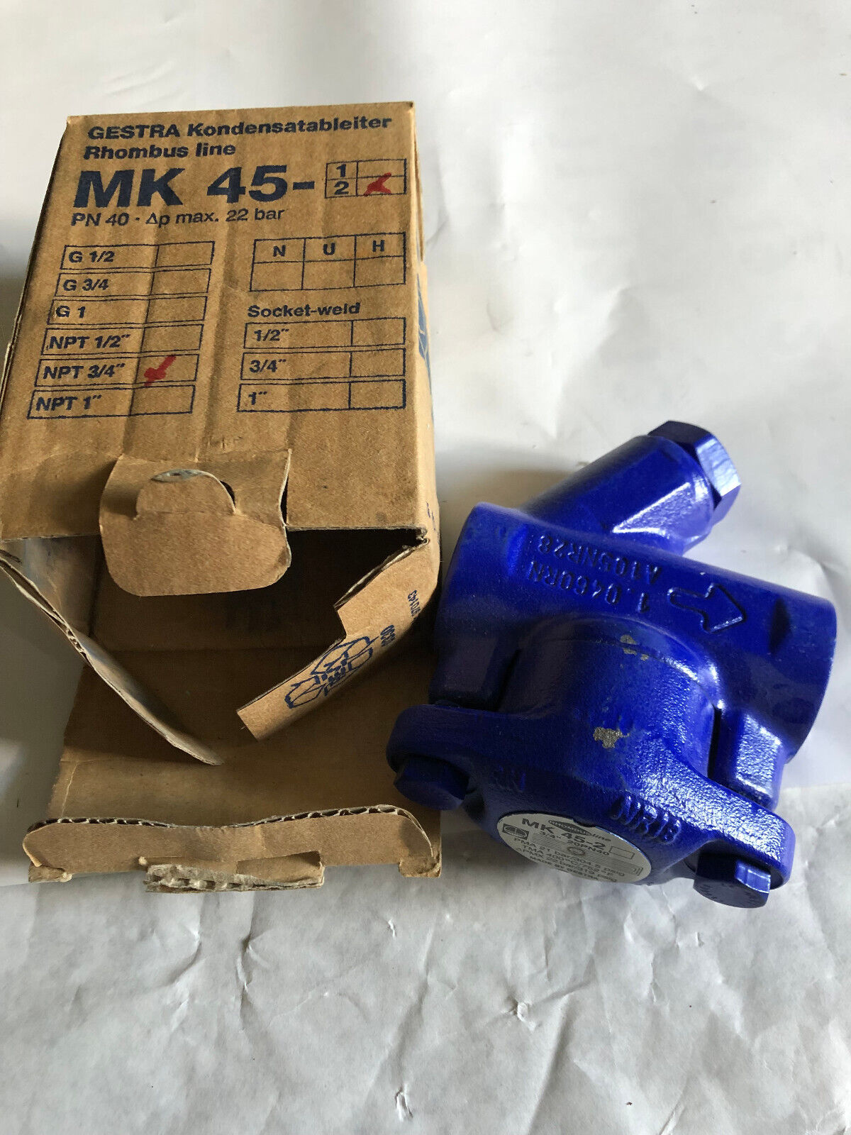 3/4" Flowserve Mk 45-2 3/4 20Pn40 Thermostatic Steam Trap,Gestra A105,Al