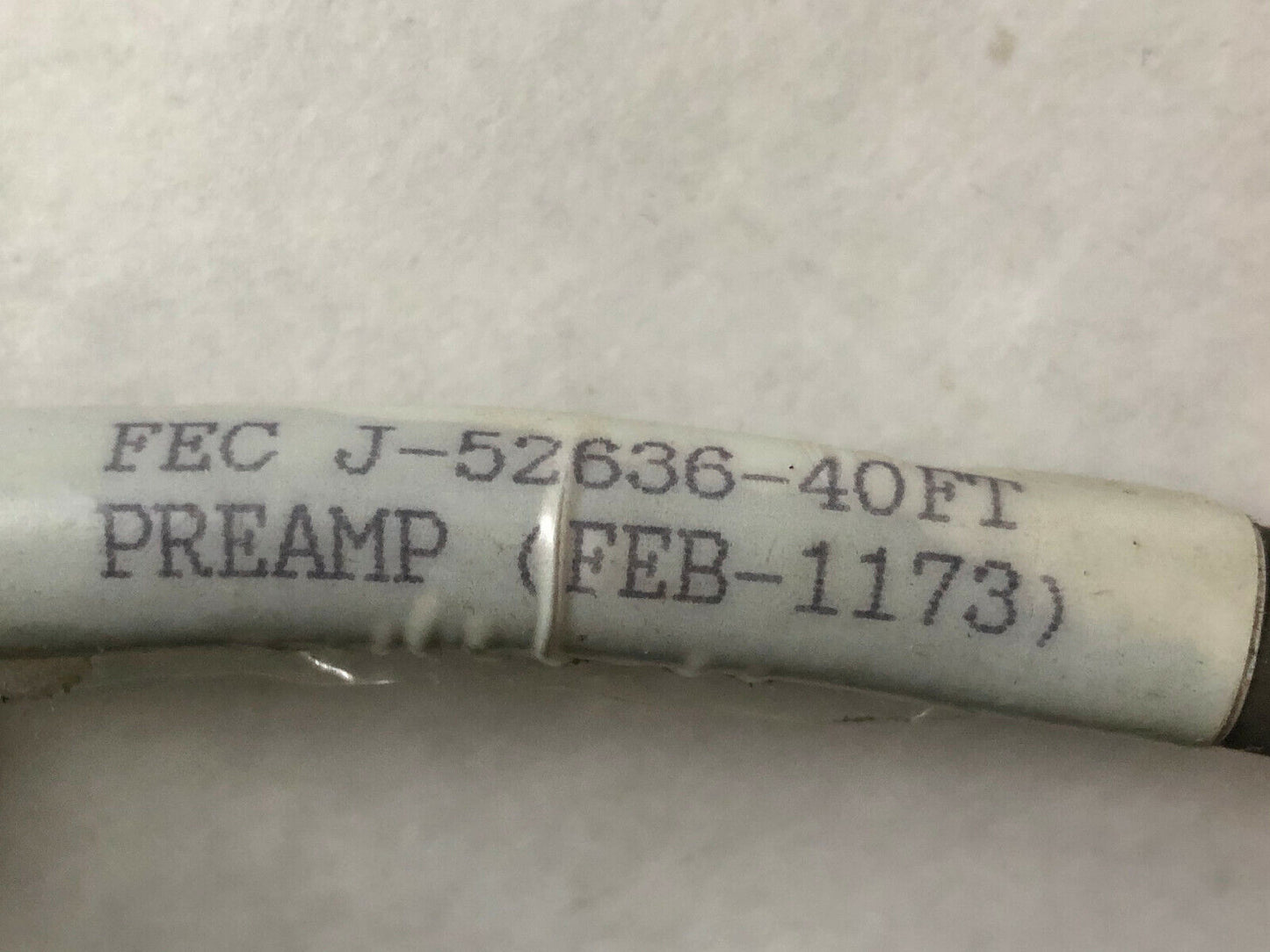 Robotic Fec J-52636-40Ft,Feb-1173 Encoder Servo Calble J-52636-40Ft Preamp,De