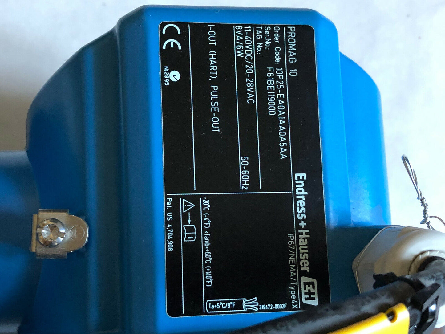 Endress Hauser 10P25-Ea0a1aa0a5aa Promag P,Promag 10 Flowmeter,Fit-2-510B,Ek