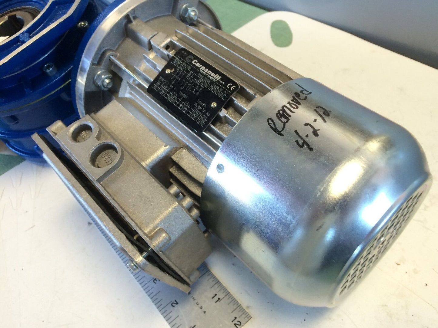 Carpanelli Ma71b4 3-Ph Ac Motor,Sef Rmi 70 F2 Gearbox,1/100-Ratio,3-Ma71b4,Br