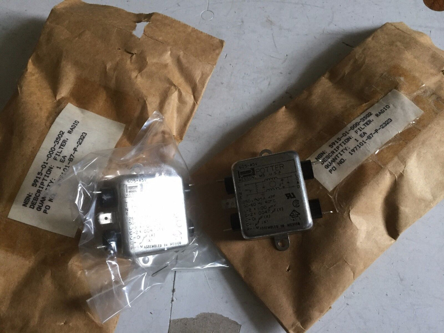 New Potter 605-A5v,43-8751 Filter Radio Interference 5915-01-000-3502,Ae