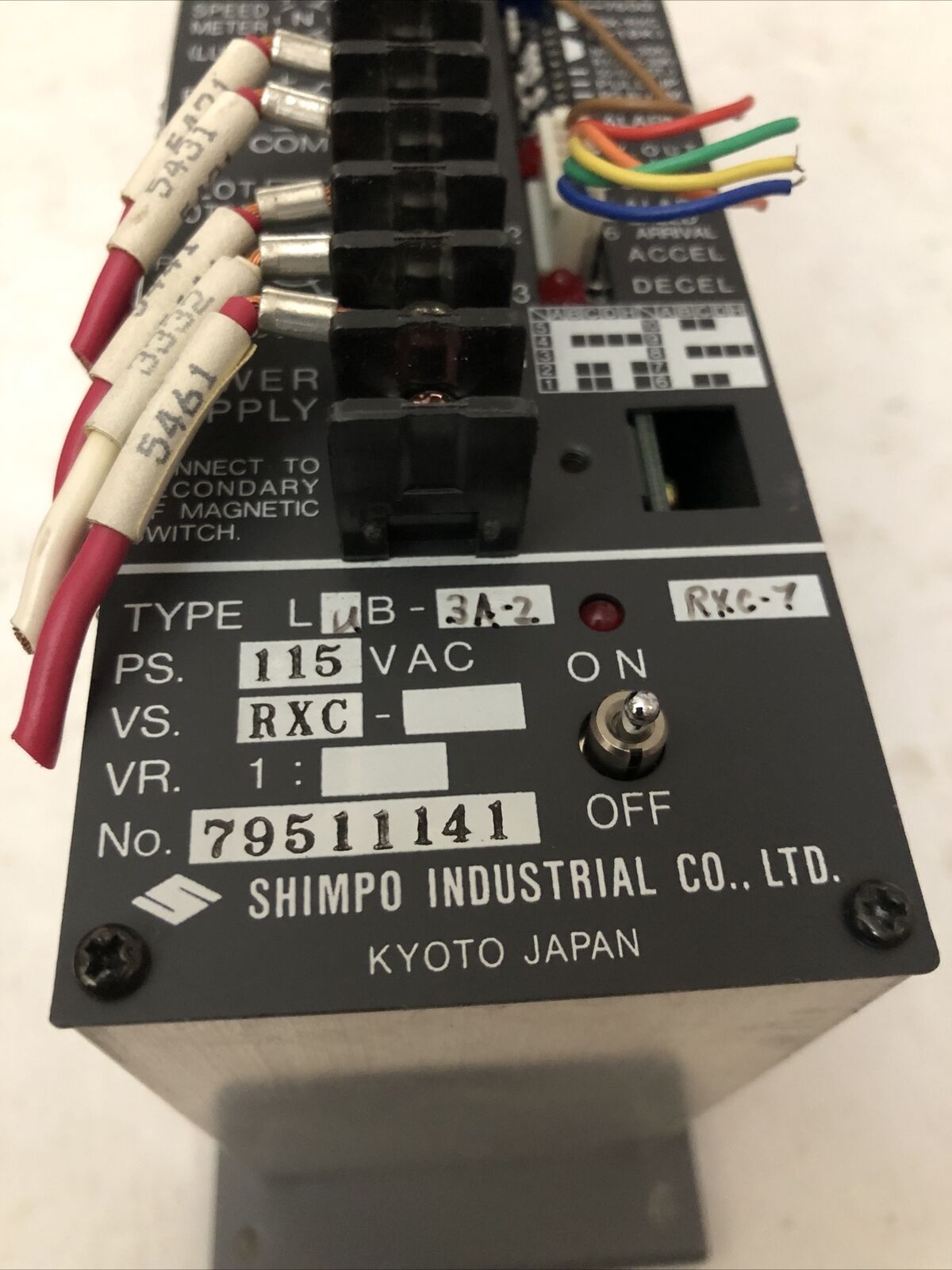 Shimpo Lub-3A2-Rxc7 Industrial Co Speed Control 115Vac Automatic,Cz