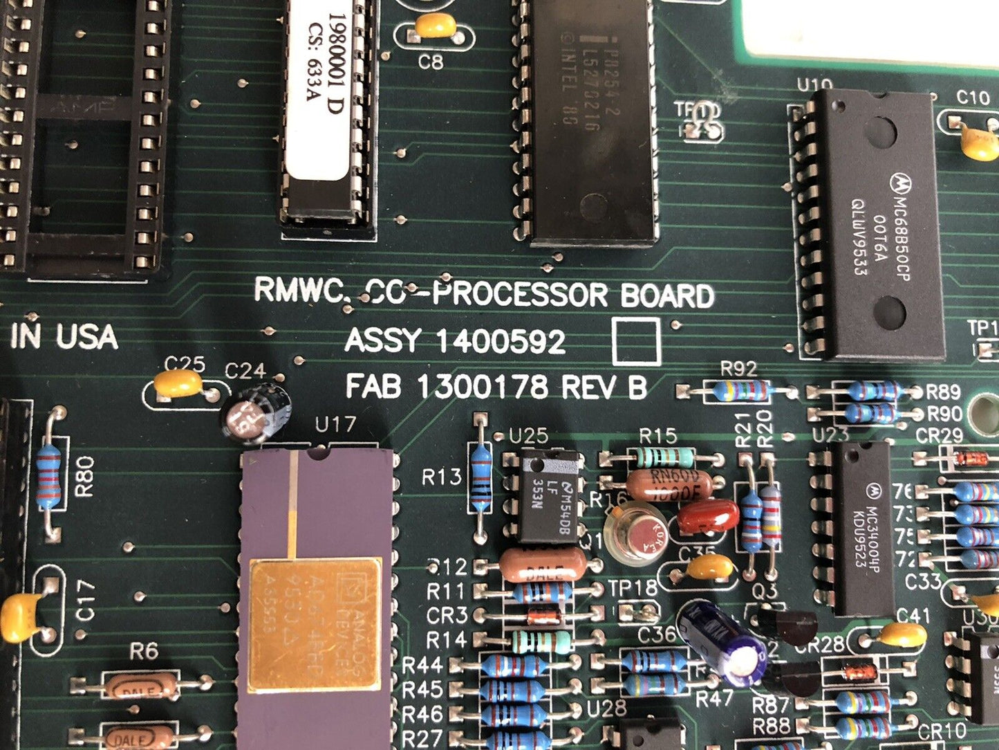 Square D 1400592 Rmwc Co Processor Board,Fab 1300178 Rev B,Co-Processor,Dd