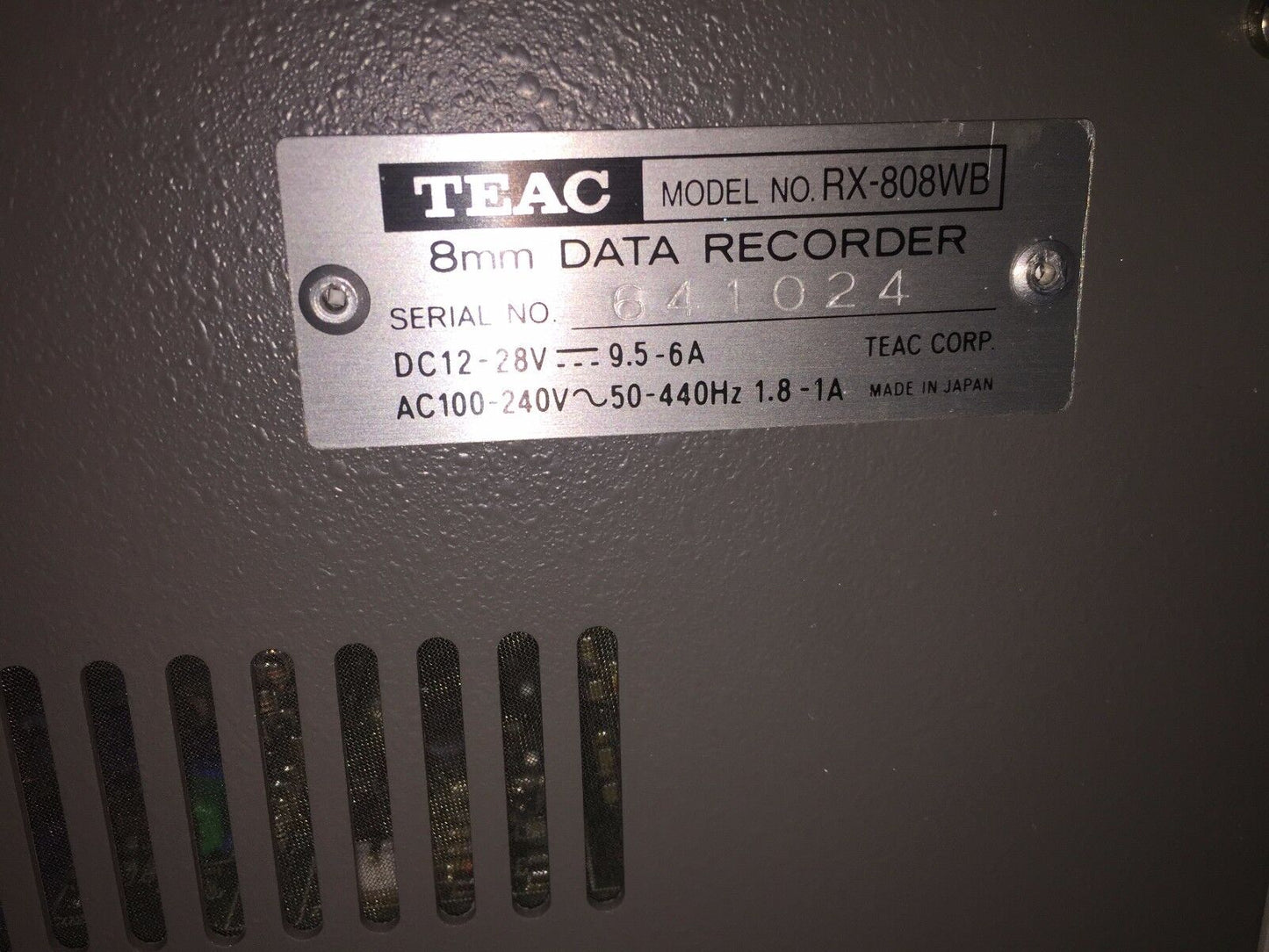 Teac Rx808wb Teac Rx-800 8Mm Data Recorder,Bg