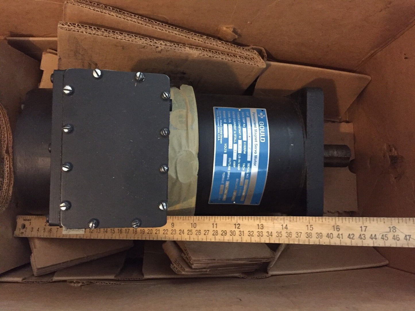 New Gould M131-H60b-9Y0f-Ch Permanent Magnet Servo Motor 33A,37.8 Torque,Ck