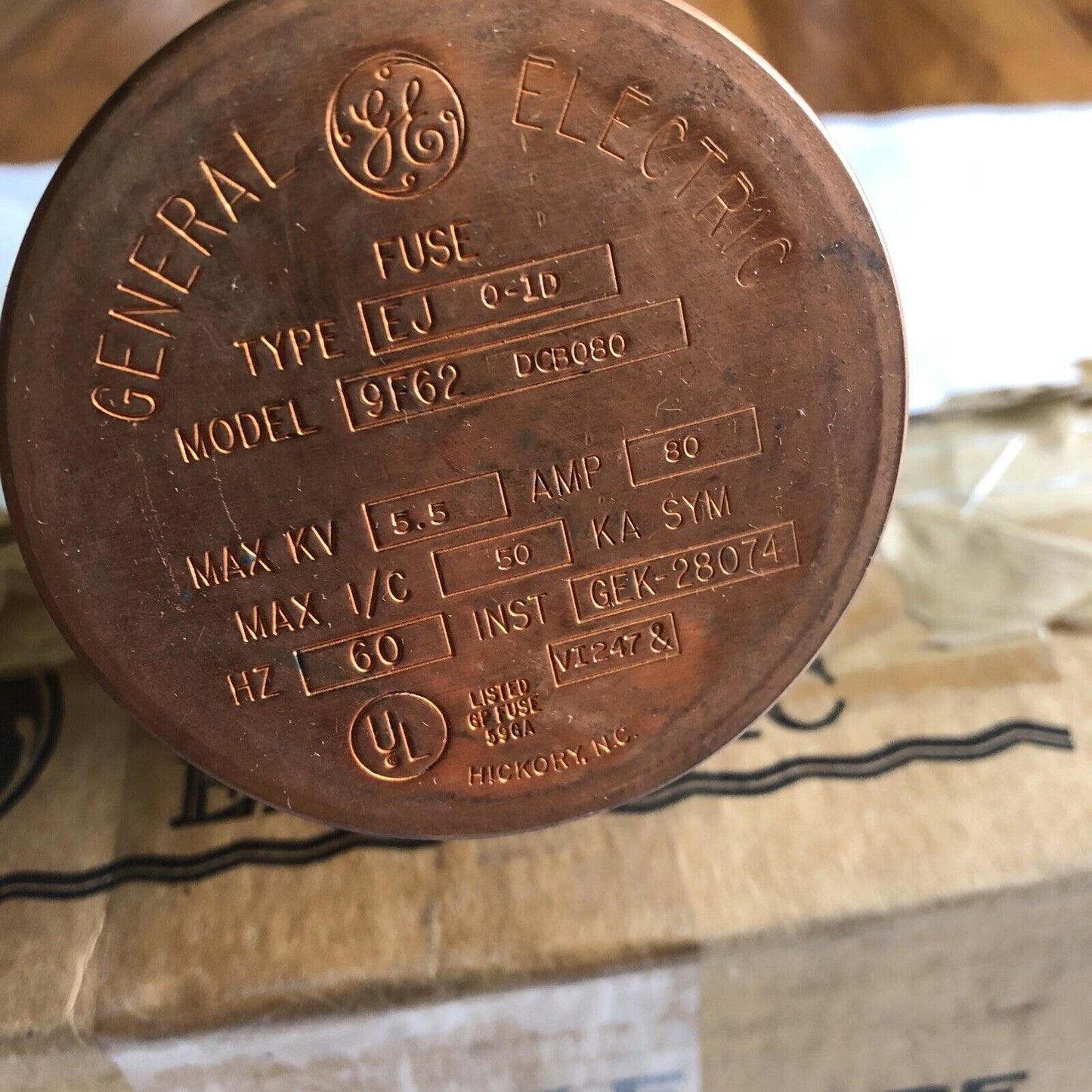 New Ge 9F62 Dcb080 Fuse,Ge Ej 0-1D Fuze 80Amp Gek-28074,175 Fuse Rating,80A,Bd