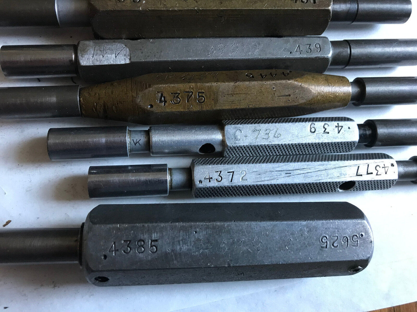 Lot The Pipe Machinery Go No Go Plug Gage,.437,.442,.4415,435,.437 .434,.445,Sa