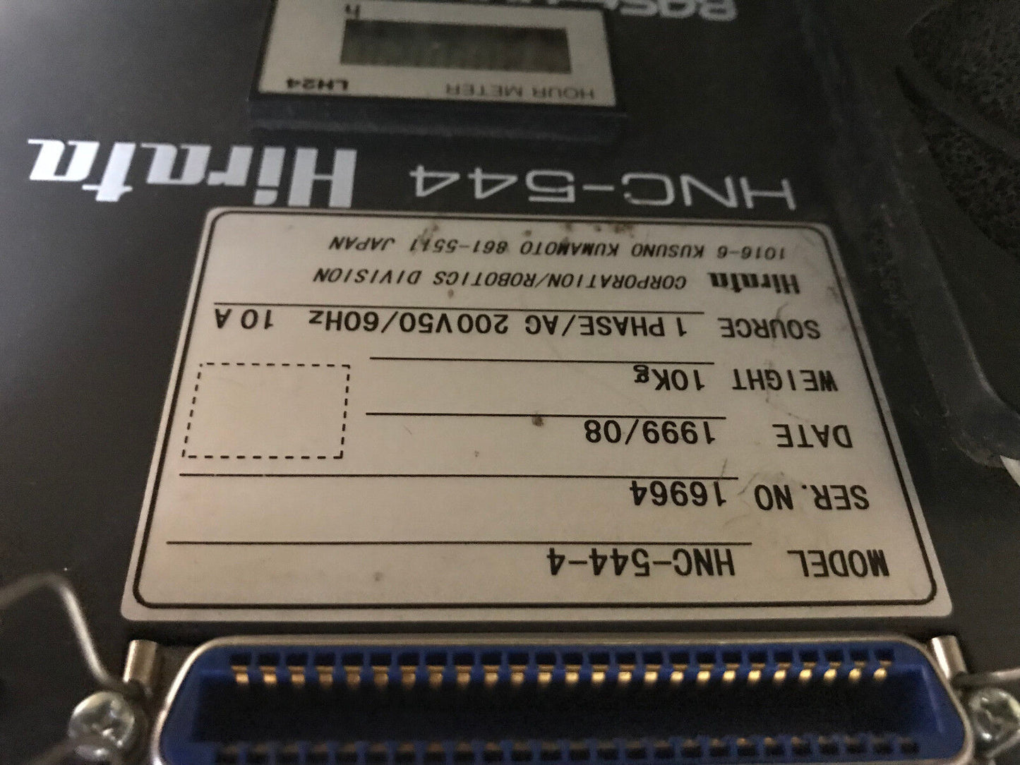 Hirata Hnc-544-4 Base Robot Controller Input 1Phase 200Vac 10A Hnc-544,En