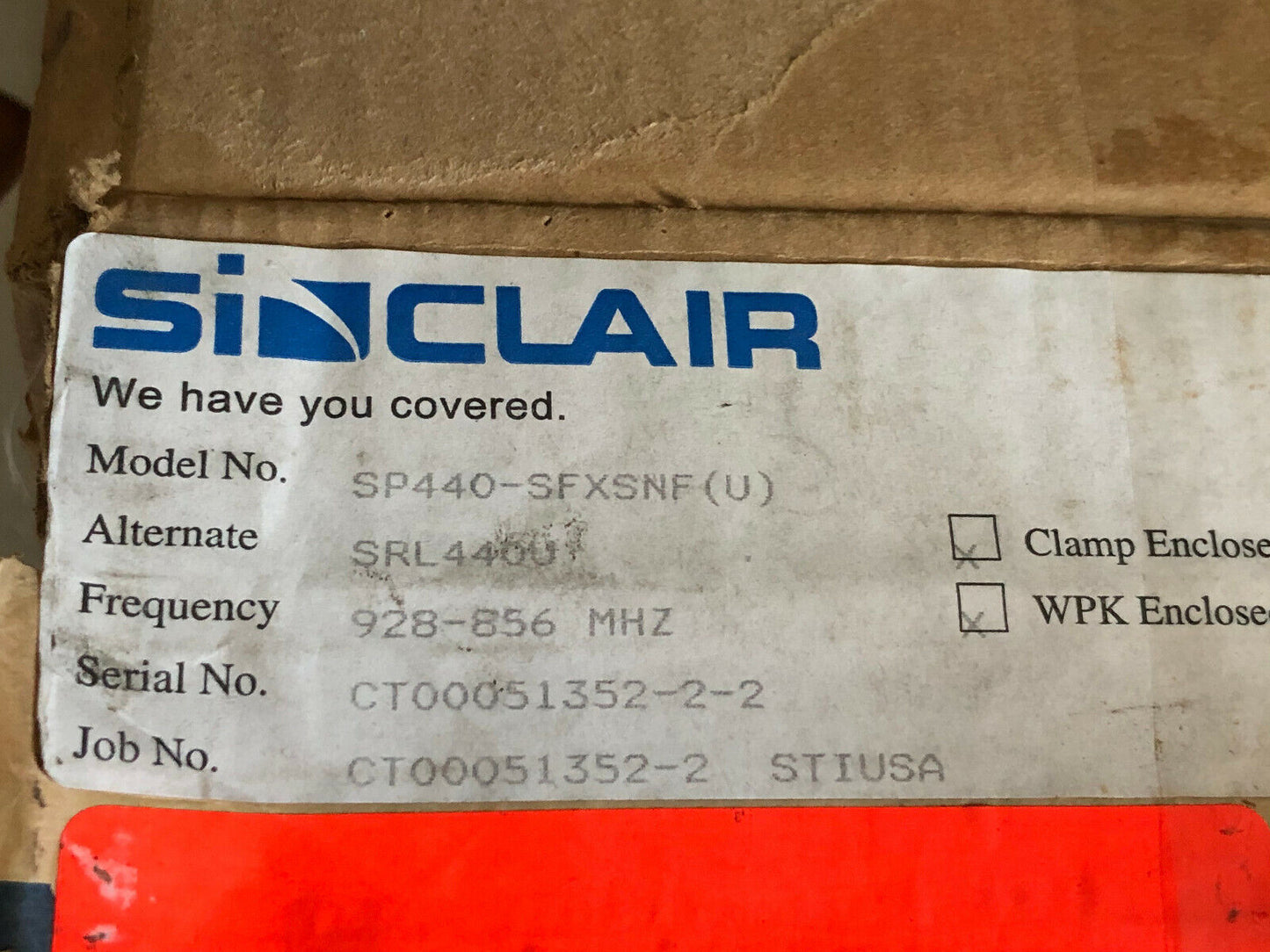 New Sinclair Sp440-Sfxsnf(U) Directional Antenna 6Dbd Gain 956Mhz,Srl440u,Cy