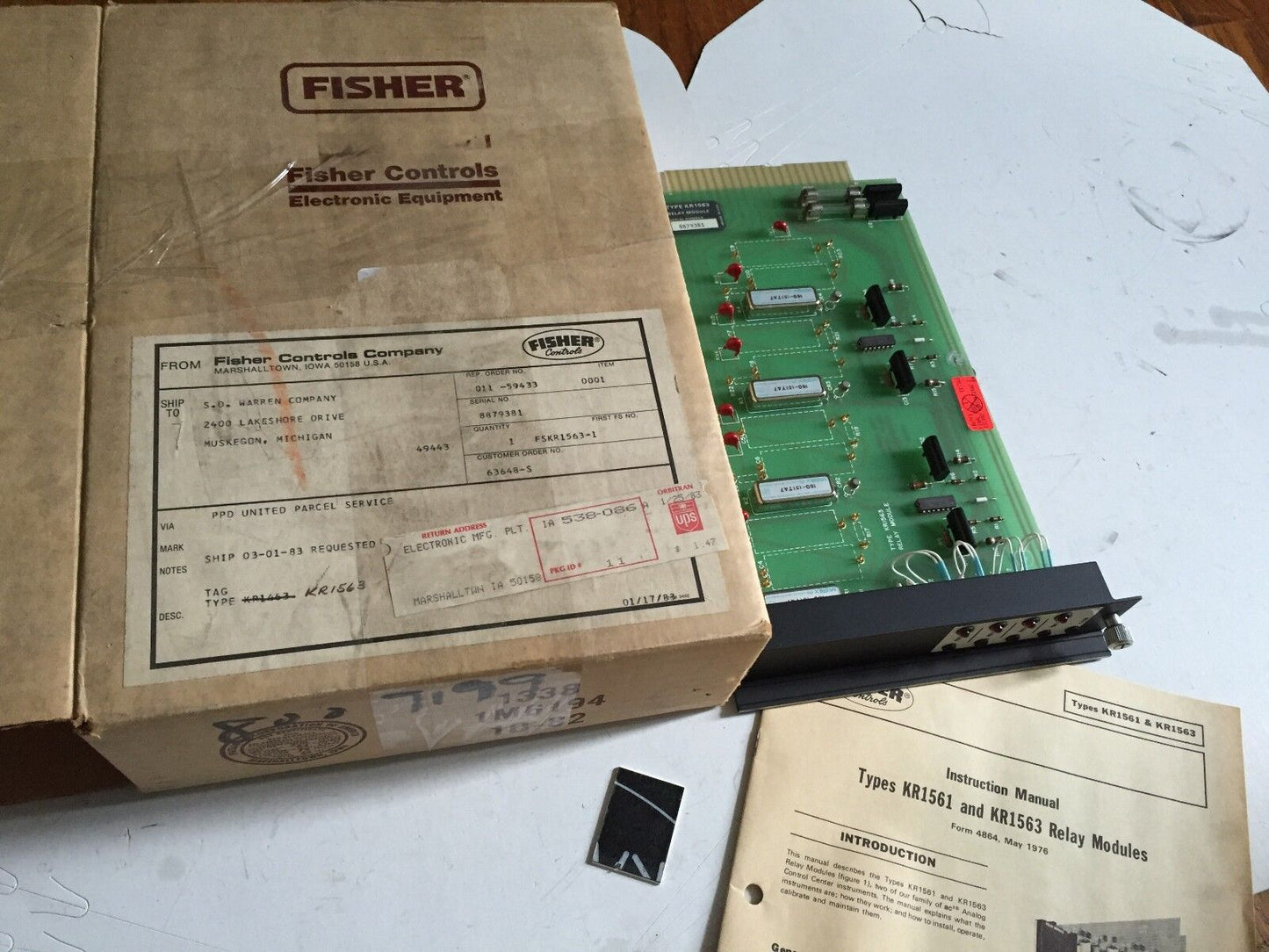 New Fisher Kr1563,Relay Module,106793,031082,Plc Board,Cw