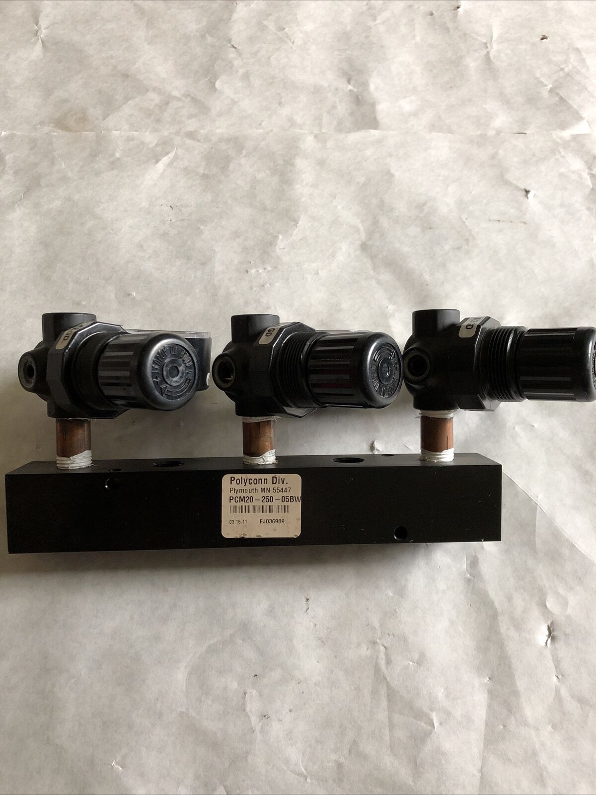 New Polyconn Pcm20-250-05Bw,Ashcroft 15Psi,Ii 2 Gd Gauge Manifold,Eg