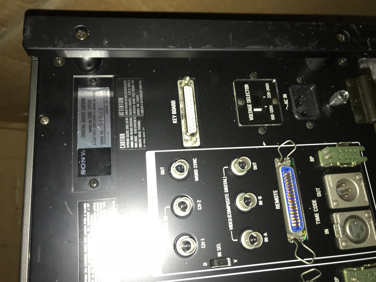 Sony Dae-1100A Digital Audio Editor Control System,Ods 30133-01 ,Aq