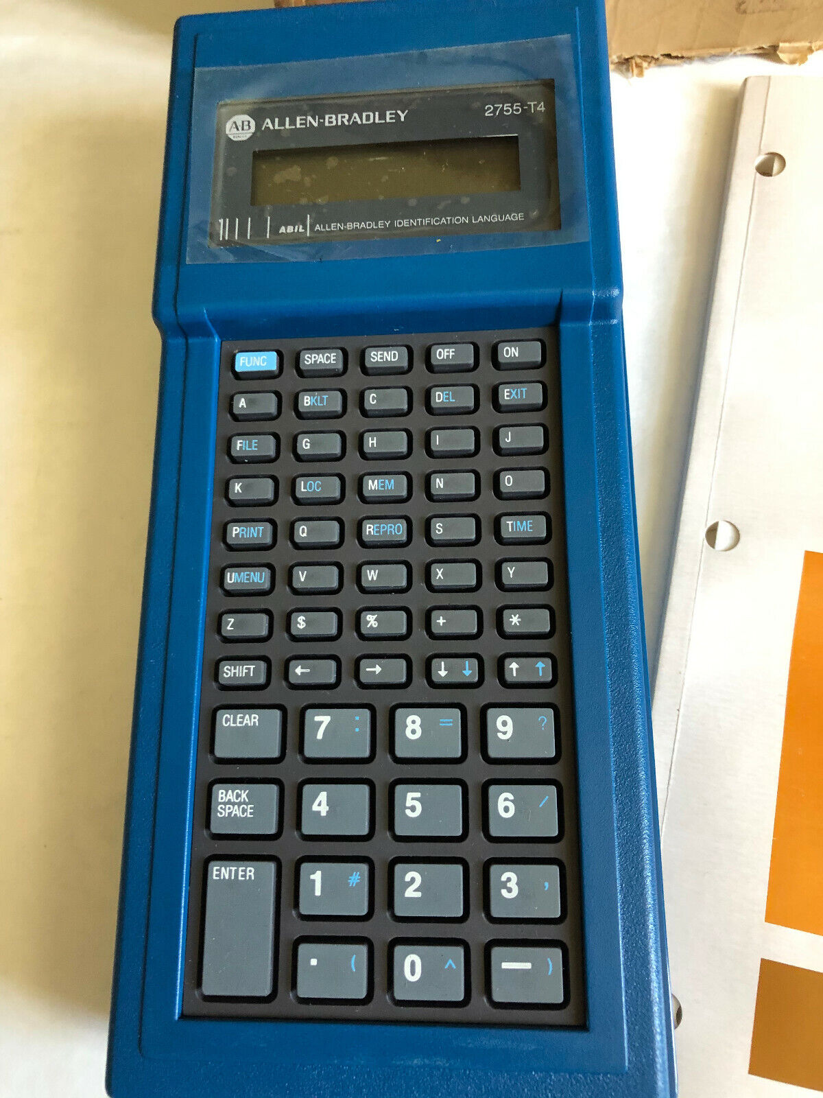 New Allen Bradley 2755-T4 A Portable Bar Code Reader/Terminal Plc Programmer,Cg