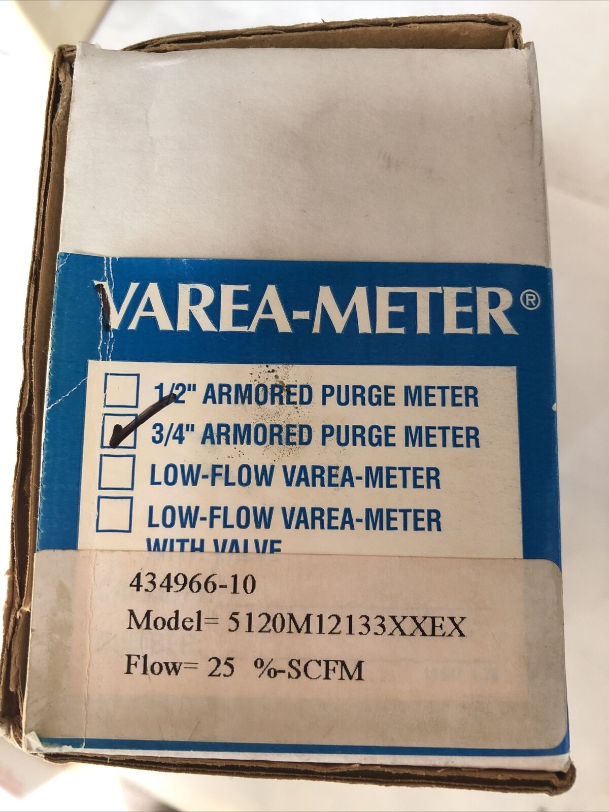New Usfilter Us-Filter 5120M12133xxex Varea-Meter 3/4" Armored Purge Meter,Da