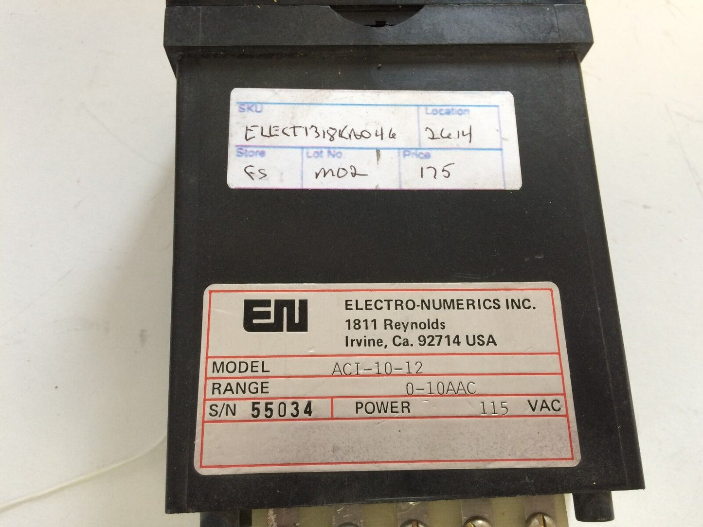 Electro Numerics Aci-10-12 Display, 115Vac,Cx