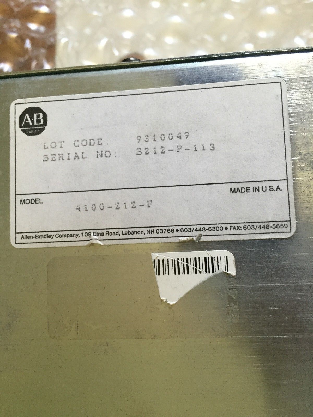Allen Bradley 4100-212-P Controller Servo Imc Sclass 4100-212,9310049,Aw