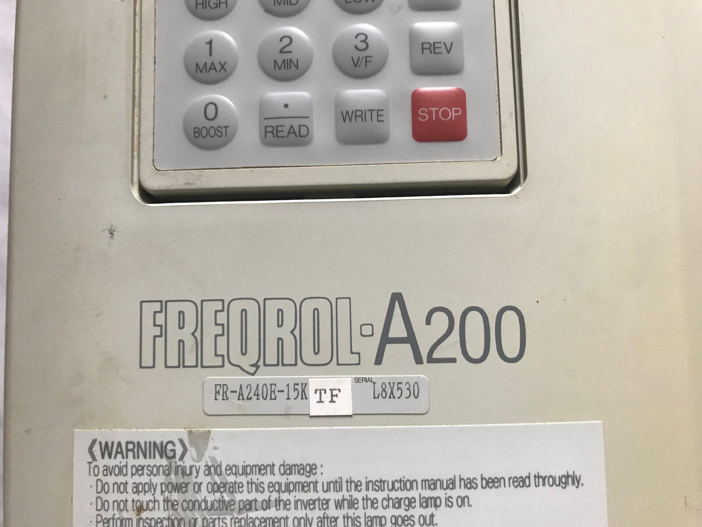 Fr A240e 15K Tf Mitsubishi Freqrol-A200 460V, 25 Hp Inverter Ac Drive Fra240e,Aj