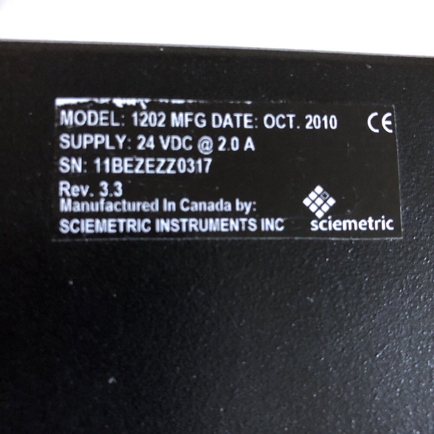 Sciemetric 1202 Mfg,24Vdc Sigpod Model 1202 Sigpod Analysis Tool,Er