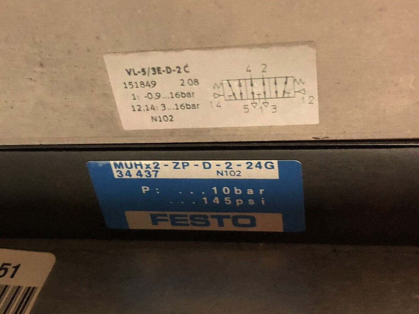 Festo Vimp-04 0020555557 Valve Muhx2-Zp-D-2-24G,Vl-5/3E-D-2C,Iepl-04-D-2 Vigk,Ew